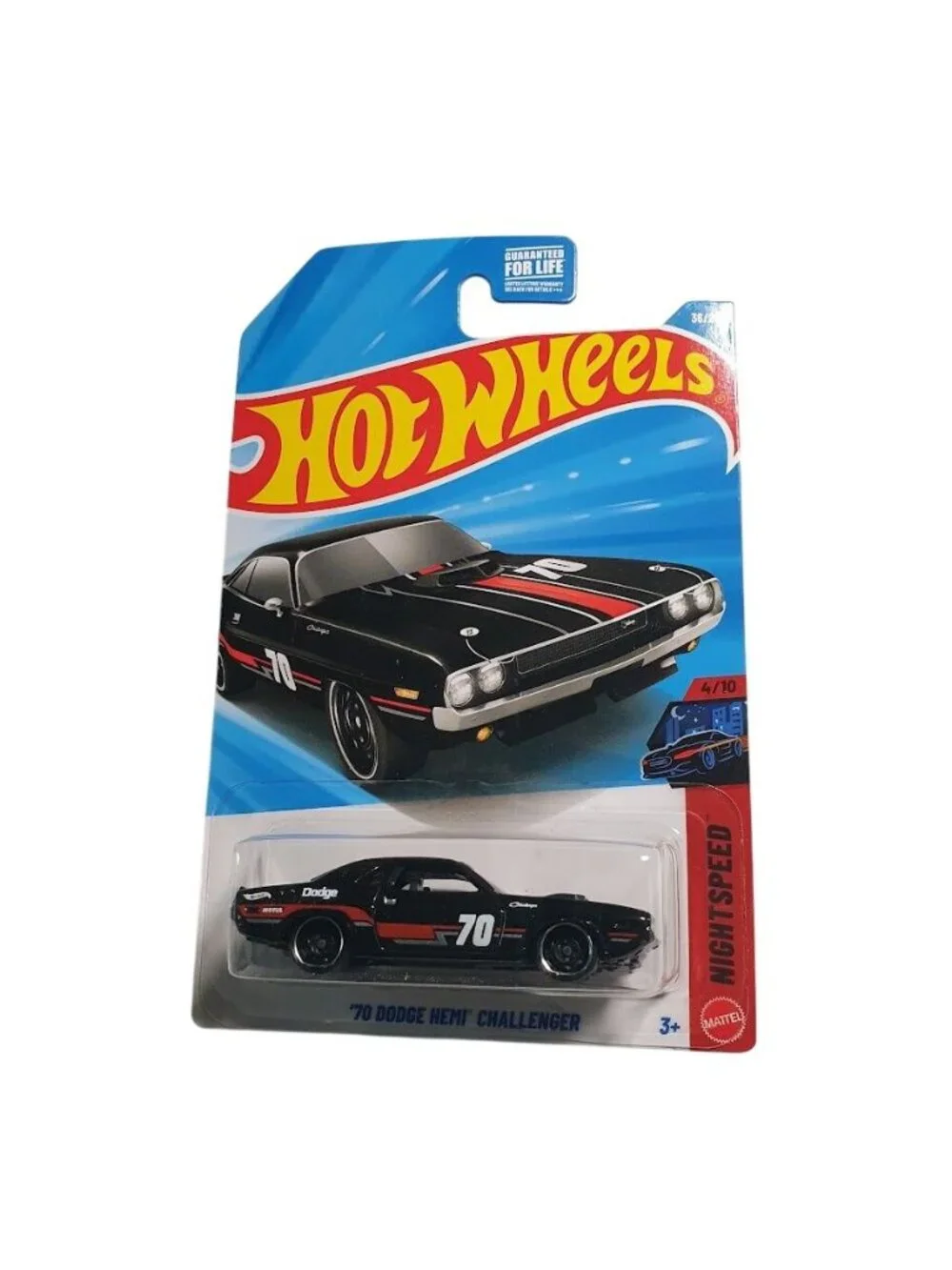 Hot Wheels 70 Dodge Hemi Challenger Nightspeed Series Black Diecast Toy Car Gift